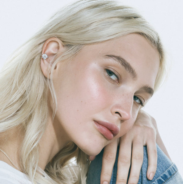 Zinnia Ear Cuff S | Silver