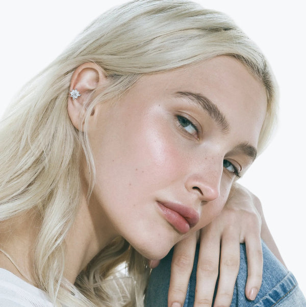 Zinnia Ear Cuff S | Silver