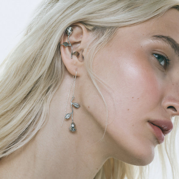 Wild Rose Earrings | Silver