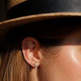 Lotus Drop Earrings | Silver