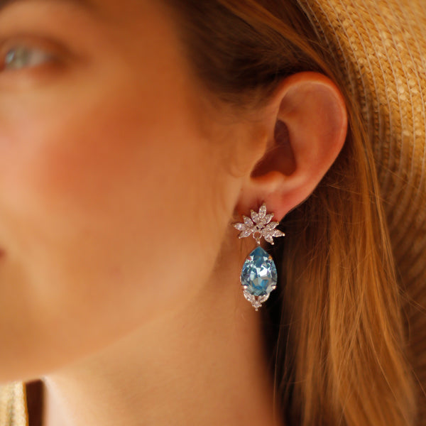 Cielo Earrings Light Blue | Gold