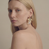 Iris Crystal Earrings | Gold