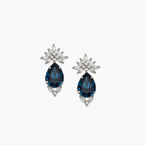 Cielo Earrings Dark Blue | Silver