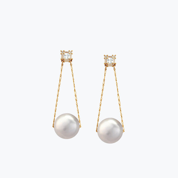 Jules Pearl Earrings | Gold