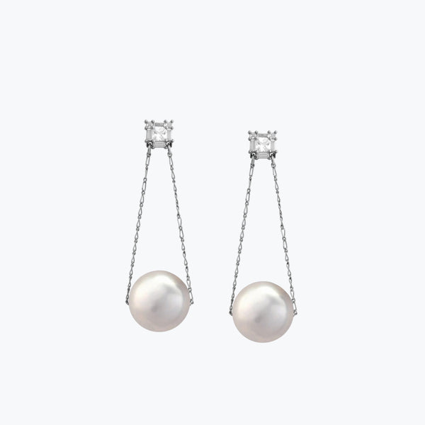 Jules Pearl Earrings | Silver