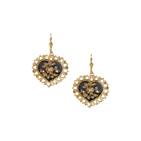Lulu Heart Earrings - Gold