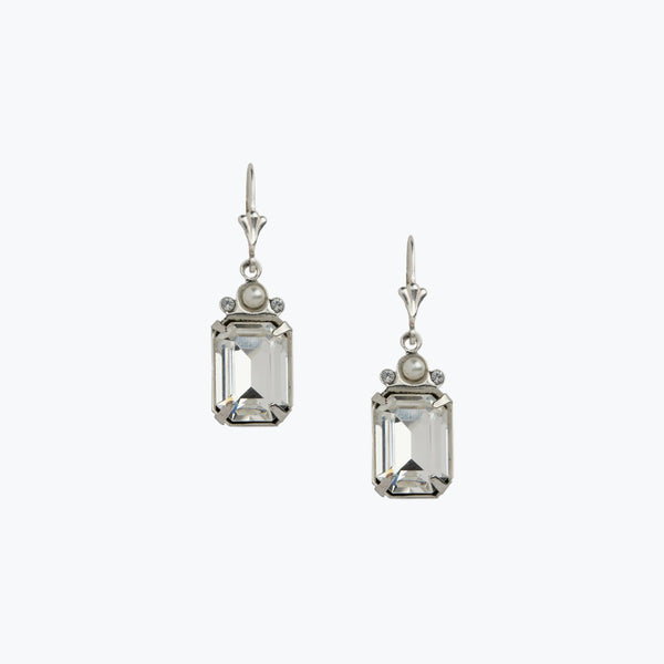 Chelsea Earrings Crystal | Silver