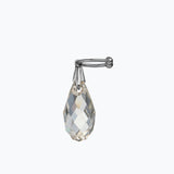 Crystal Tear Ear Cuff M | Grey