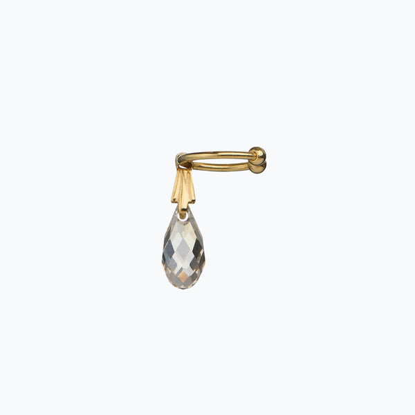 Crystal Tear Ear Cuff S | Gray