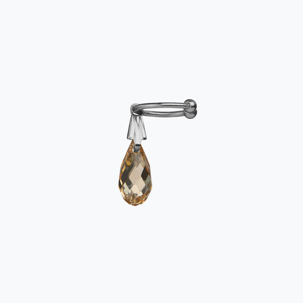 Crystal Tear Ear Cuff S | Champagne