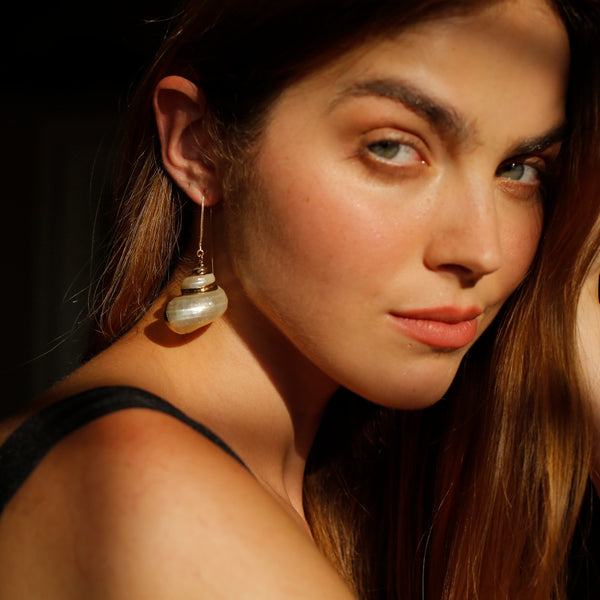 Spiral Sea Shell Earring