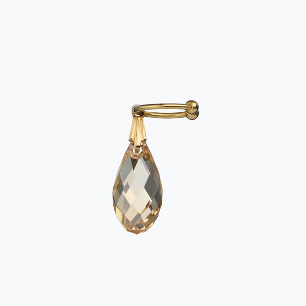 Crystal Tear Ear Cuff M | Champagne