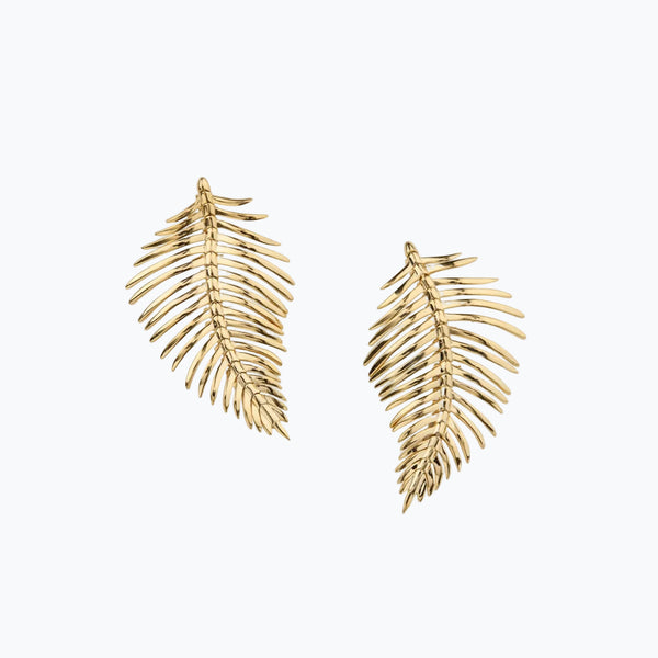 Mini Free Feather Earrings | Gold