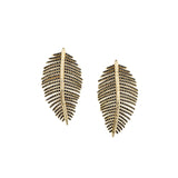 Mini Free Feather Earrings - Black Crystal | Gold