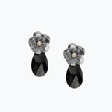 Flare Drop Earrings Black | Gold