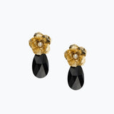 Flare Drop Earrings Black | Gold