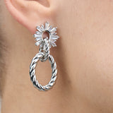 Shiny Rope Earrings | Silver