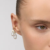 Crystal Tear Ear Cuff L | Gray