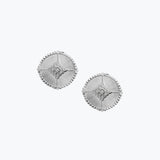 Solar Medallion Earrings | Silver