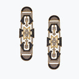 Bond Earrings Black | Gold