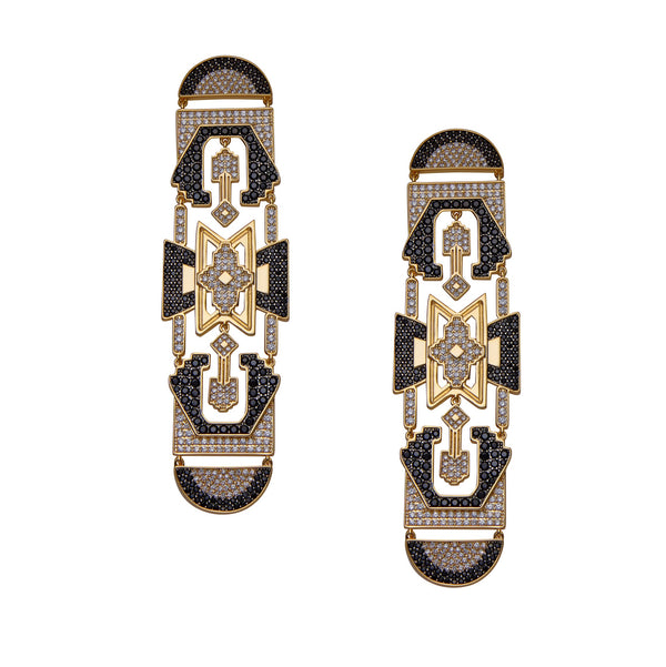 Bond Earrings | Gold - Black