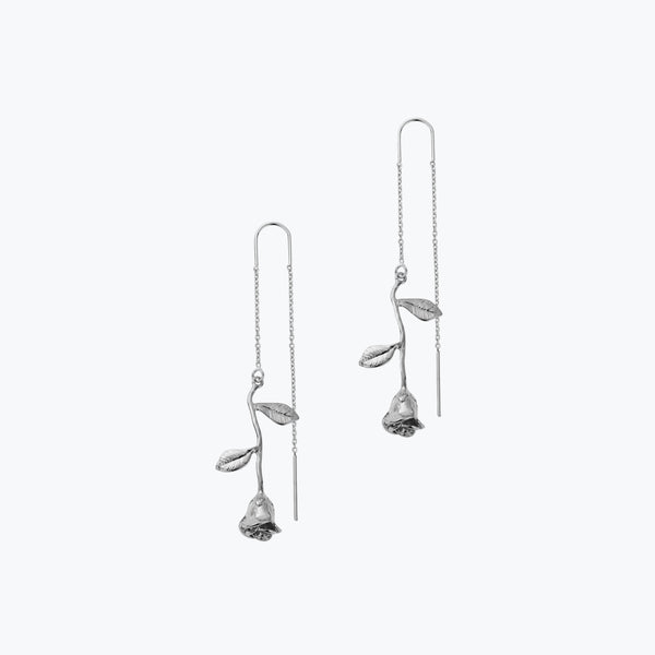 Wild Rose Earrings | Silver