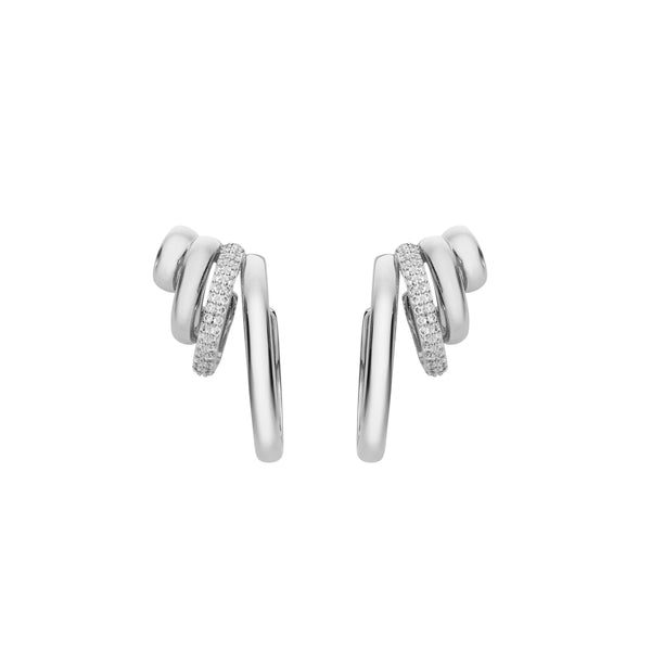 Harmony Hoops Earrings | Silver
