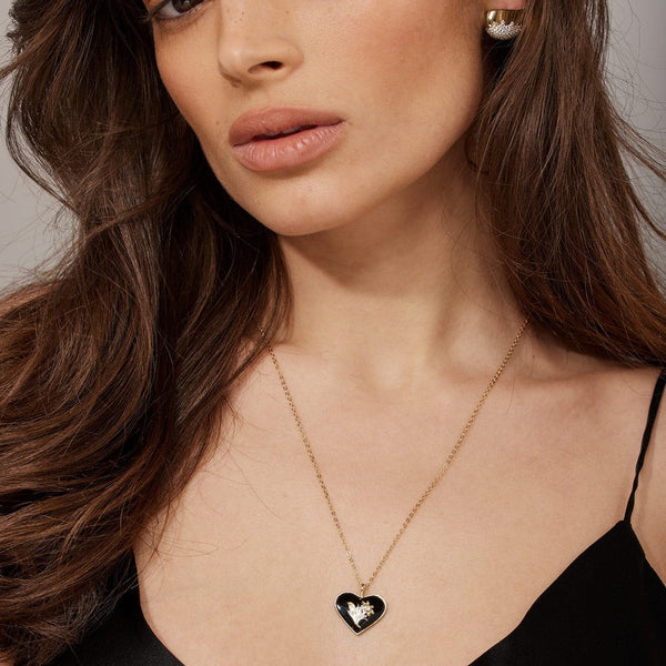 Émail Necklace | Heart Gold