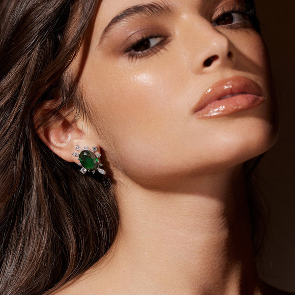 Bijou Earrings Green | Gold