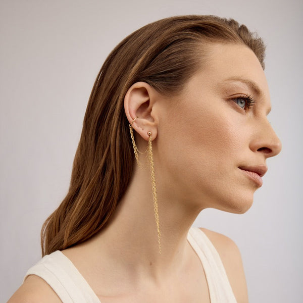 עגיל חבק שרשרת הליקס