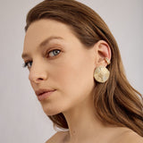 Solar Medallion Earrings | Silver