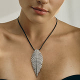 Free Feather Necklace - Crystal | Silver