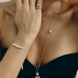 Rising Pearl Bracelet | Silver