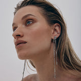 Crystal Rainfall Earrings | Gold