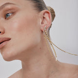 Crystal Rainfall Earrings | Gold