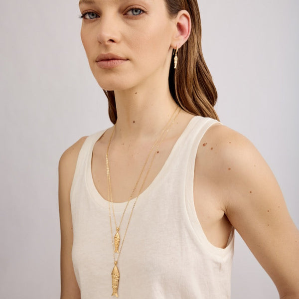 My Lucky Fish Necklace L | Gold