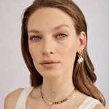 Luna Pearl Earrings | Gold