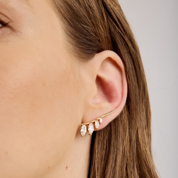 Leaf Light Earrings | Gold