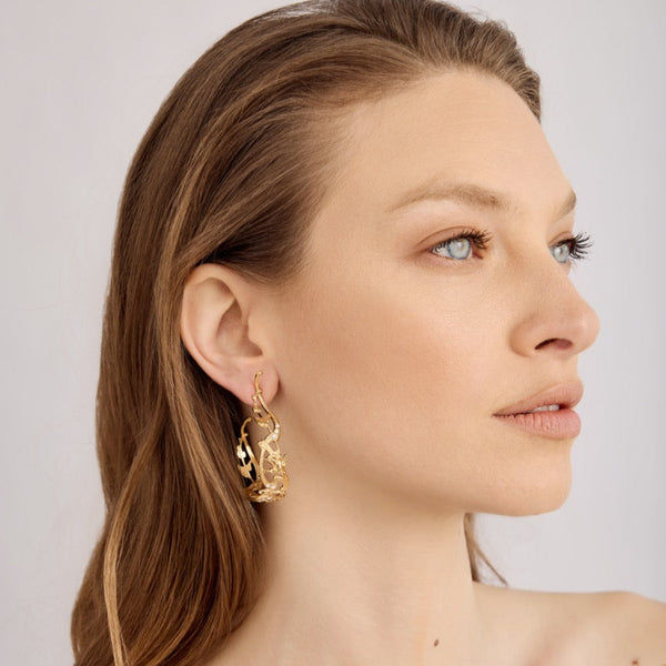 Nar Hoop Earrings L | Gold