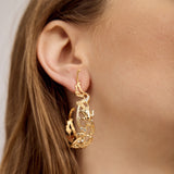 Nar Hoop Earrings L | Silver