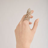 Golden Lace Ring | Silver