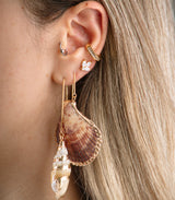 Long Tulip Sea Shell Earring