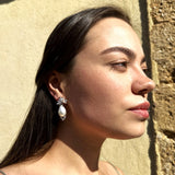 Cielo earrings pearl | Silver