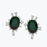Bijou Earrings Green | Silver