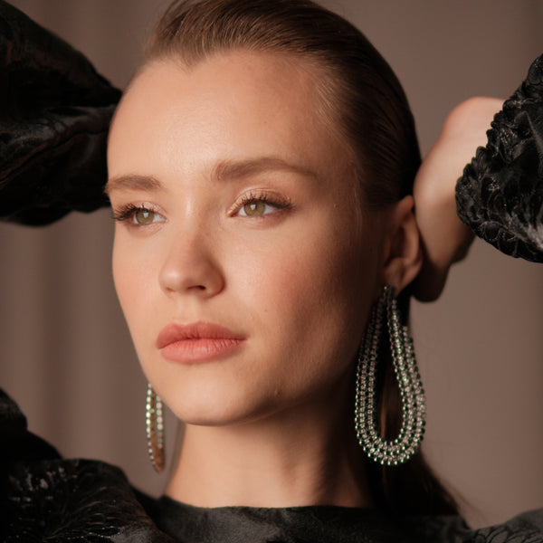 Melody earrings L | Silver
