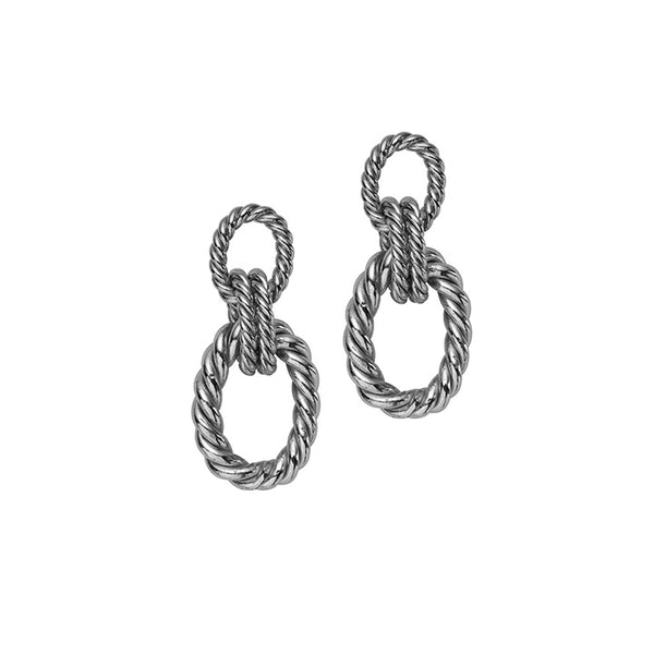 Rope Earrings | Silver