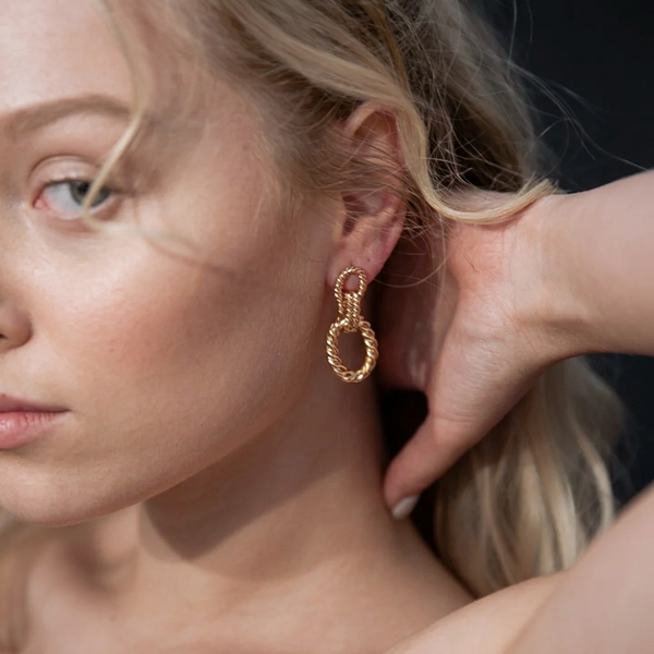 Rope Earrings | Gold