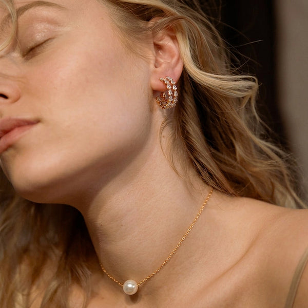 Tony Hoop Earrings | Gold