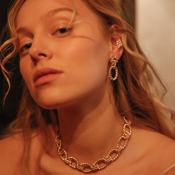 Shiny Rope Earrings | Silver