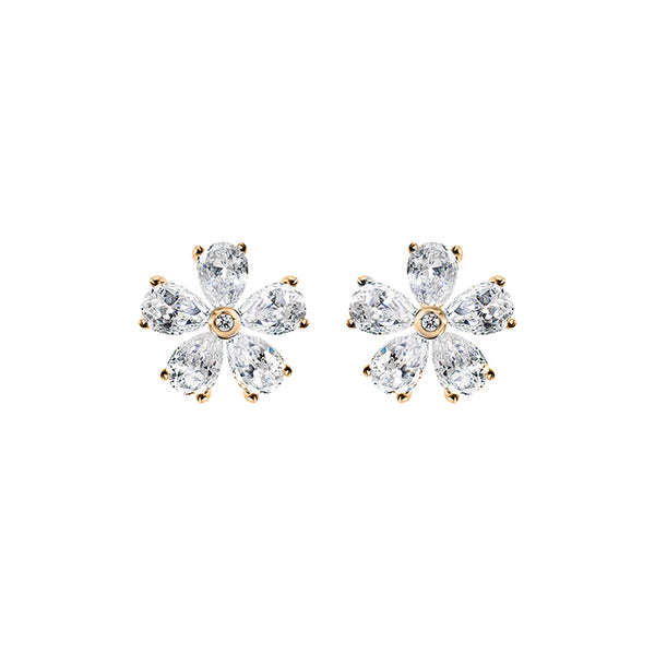 Crystal Flower Earrings